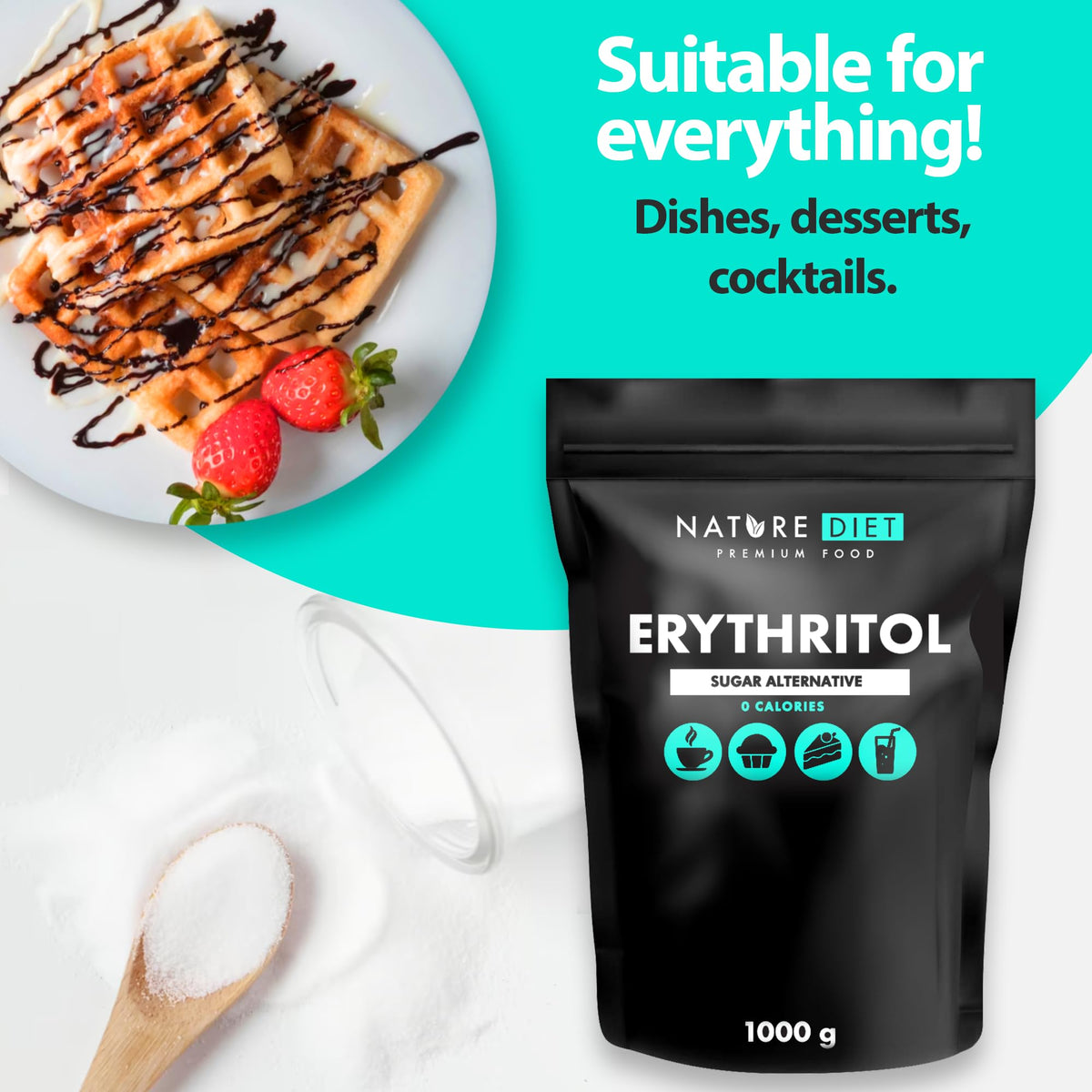 Nature Diet Erythritol - Natural Sweetener, Zero Calories | 1000g 6
