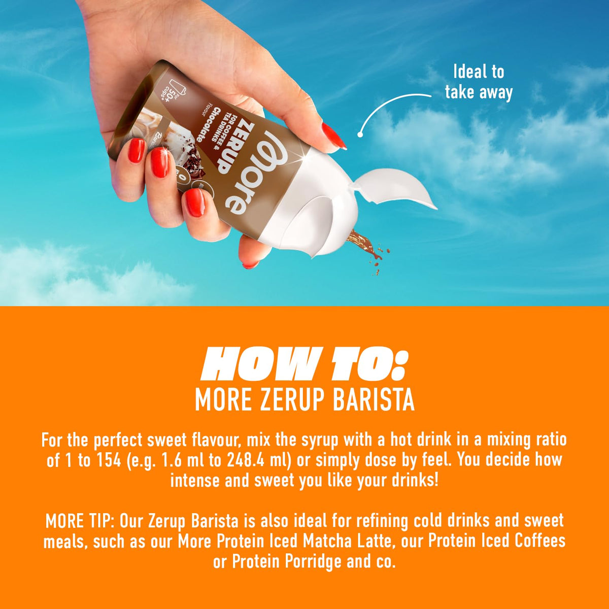 MORE NUTRITION Barista Zerup Hazelnut - Zero Calories | 65 ml | Highly Concentrated 3
