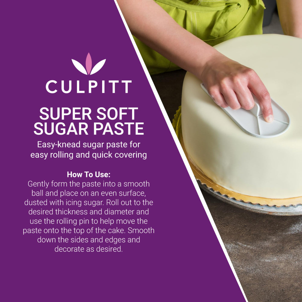 Culpitt Super Soft Sugar Paste - Black Fondant Icing | 1kg 3