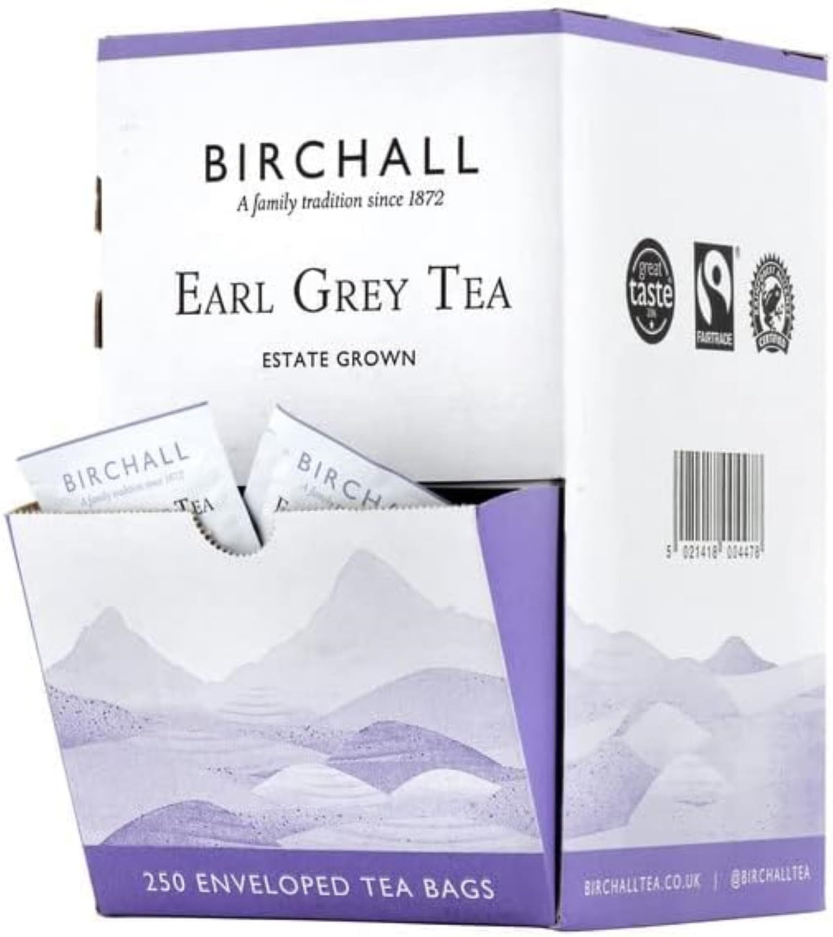 Birchall Earl Grey Tea - 250 Enveloped Tea Bags | Black Tea & Bergamot Flavour | Plant-Based Bags