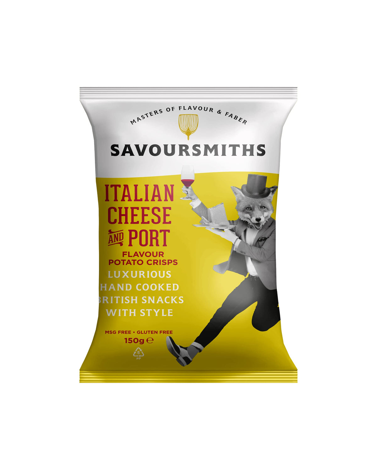 SAVOURSMITHS Italian Cheese & Port Luxury English Potato Crisps - 40g x 24 Multipack