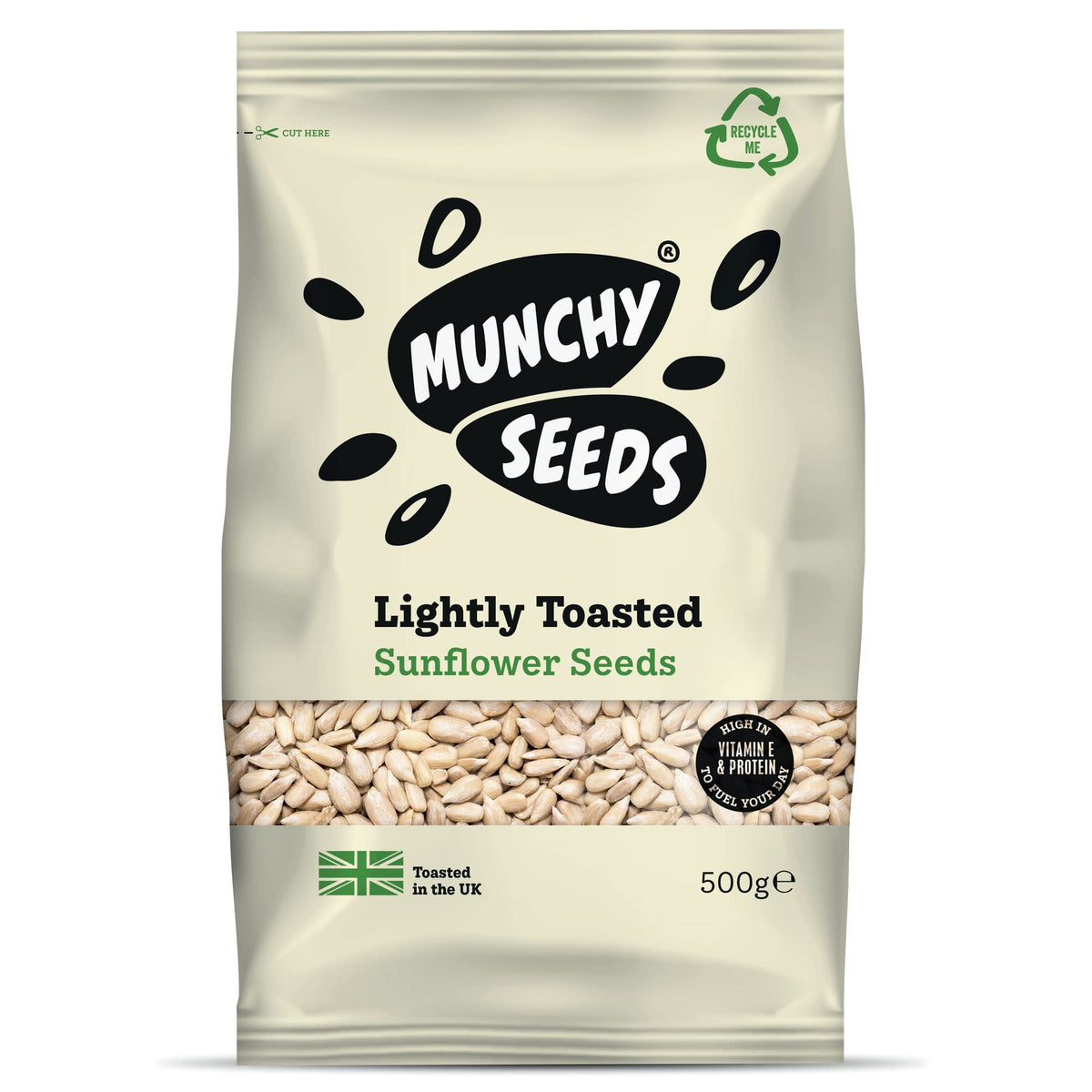 Munchy Seeds Lightly Toasted Sunflower Seeds - 500g | Source of Protein & Vitamin E | Gluten-Free 1
