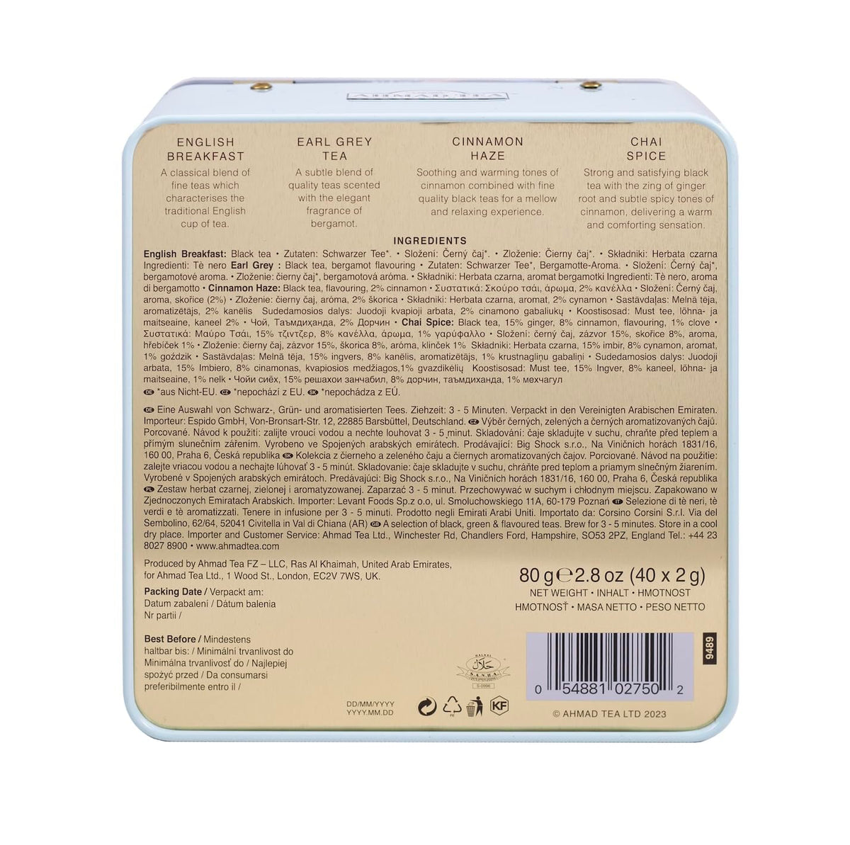 Ahmad Tea Christmas Selection Caddy - 40 Teabags, 4 Festive Flavors 5