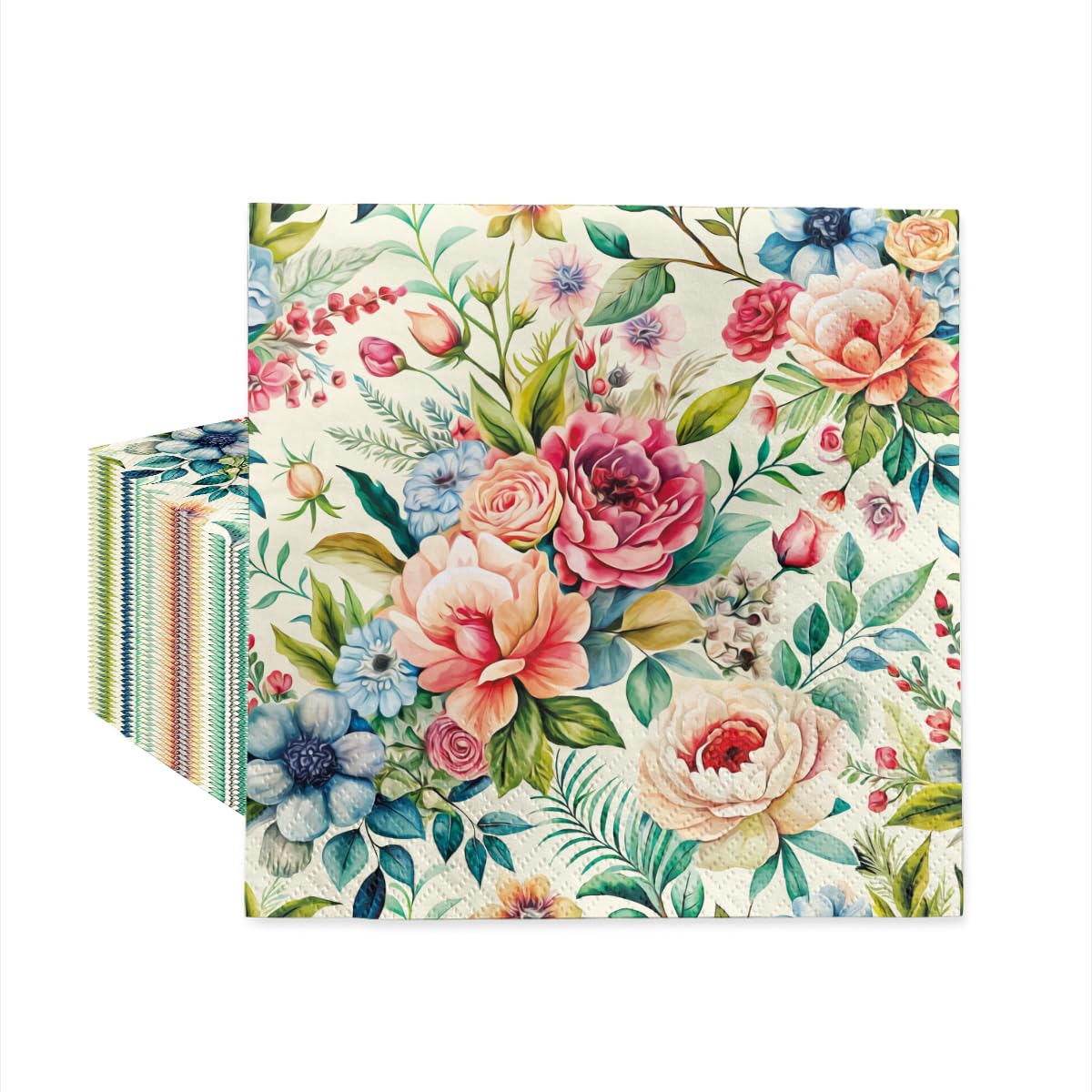 PAW Decor Collection Rustic Bloom Paper Napkins - 33 x 33 cm, 20 Pack