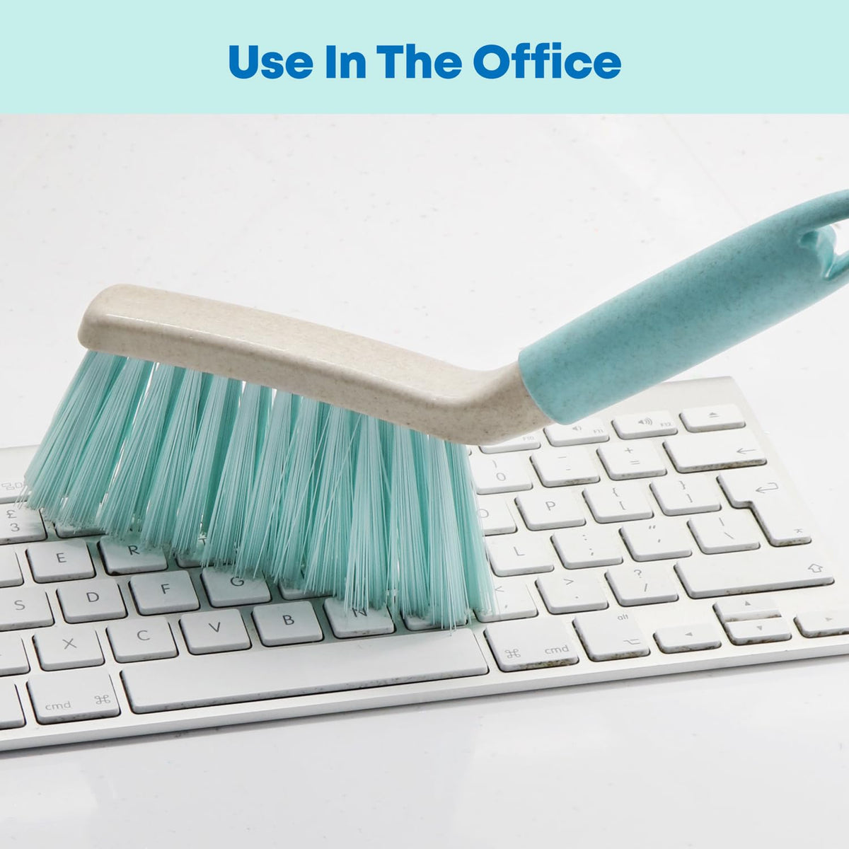 JVL Pro Clean Anti-Bac Mini Dustpan and Brush Set - Silver Phosphate Antibac Protection | Rubber Lip | Slim Handle 4