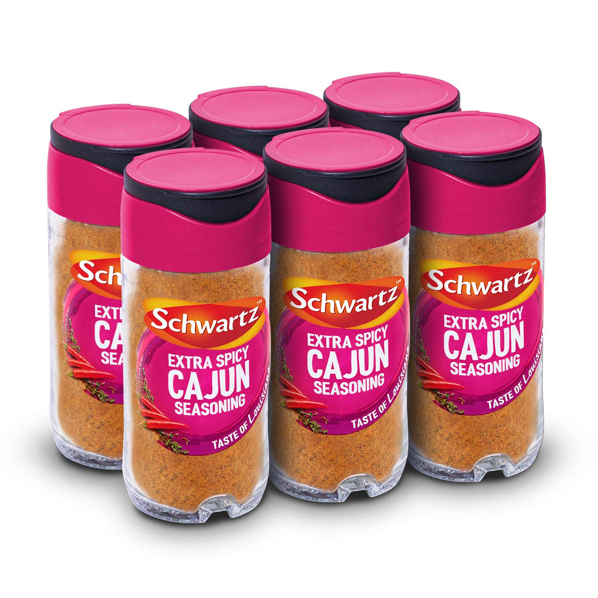 Schwartz Extra Spicy Cajun Seasoning - 42g Jar (Pack of 6)