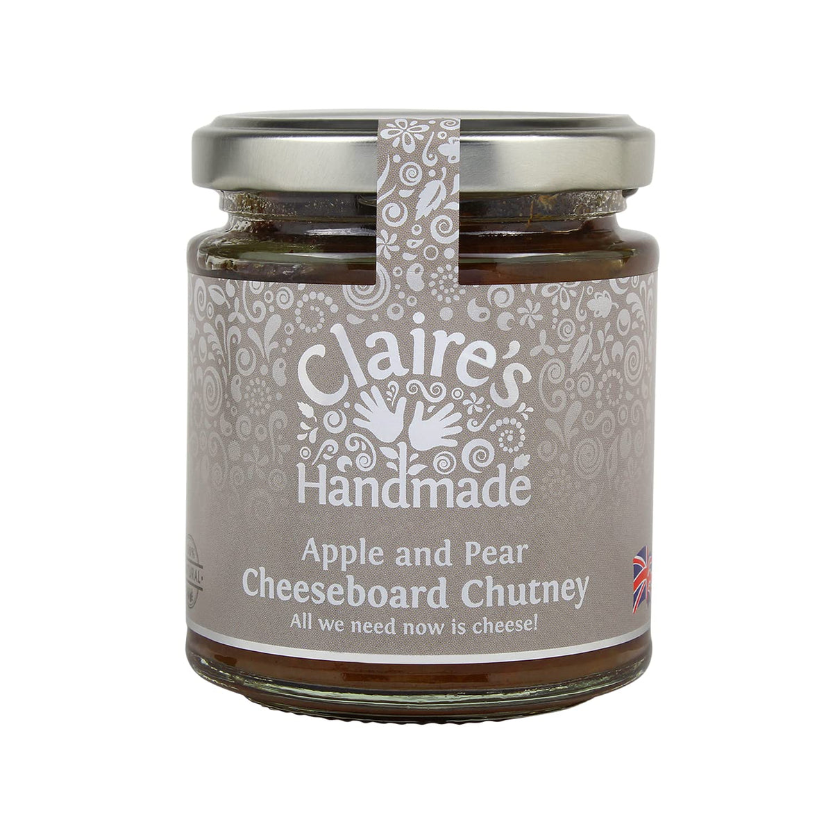 Claire's Handmade Apple and Pear Cheeseboard Chutney - Suitable for Vegetarians & Vegans | Gluten-Free | 200g Jar