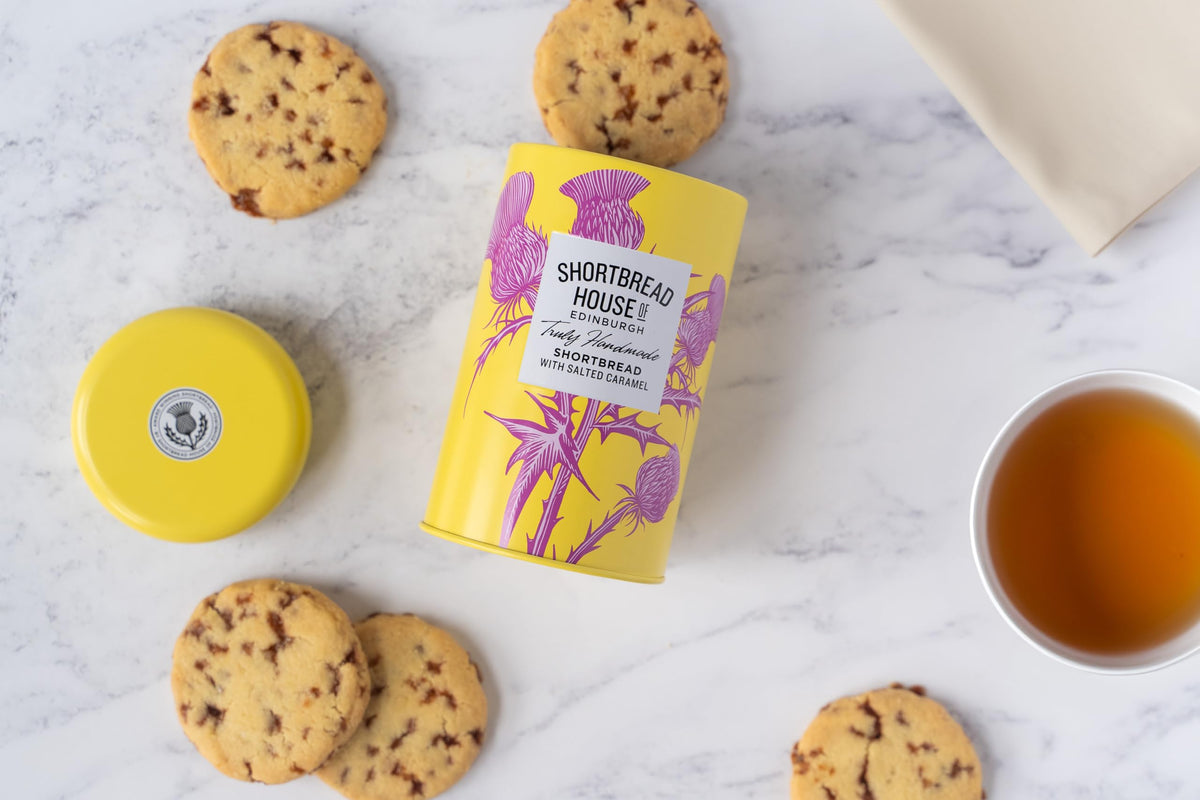Shortbread House of Edinburgh All Butter Scottish Shortbread with Salted Caramel - 280g (Pack of 2)