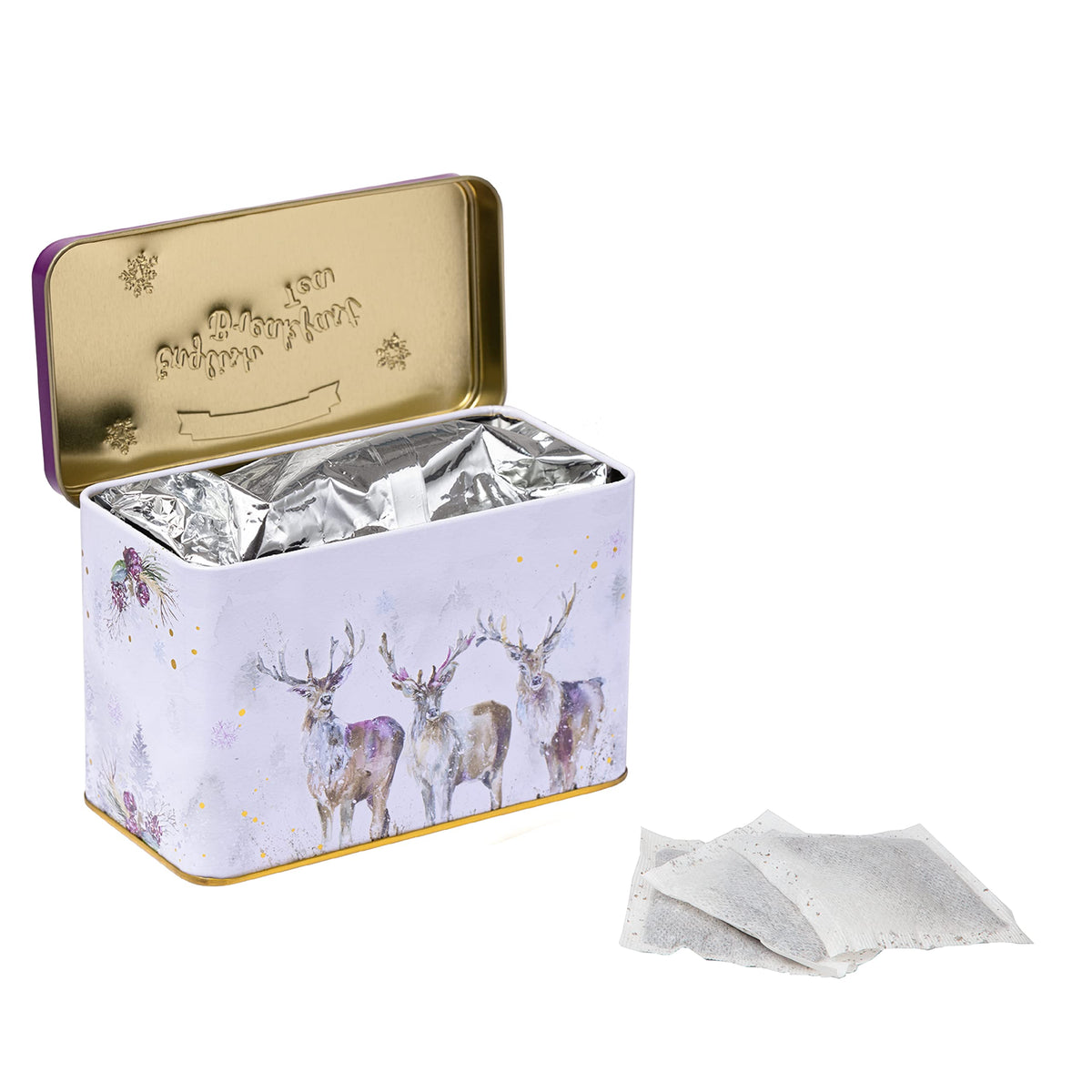 New English Teas Christmas Stag Tea Tin - 40 English Breakfast Teabags 5