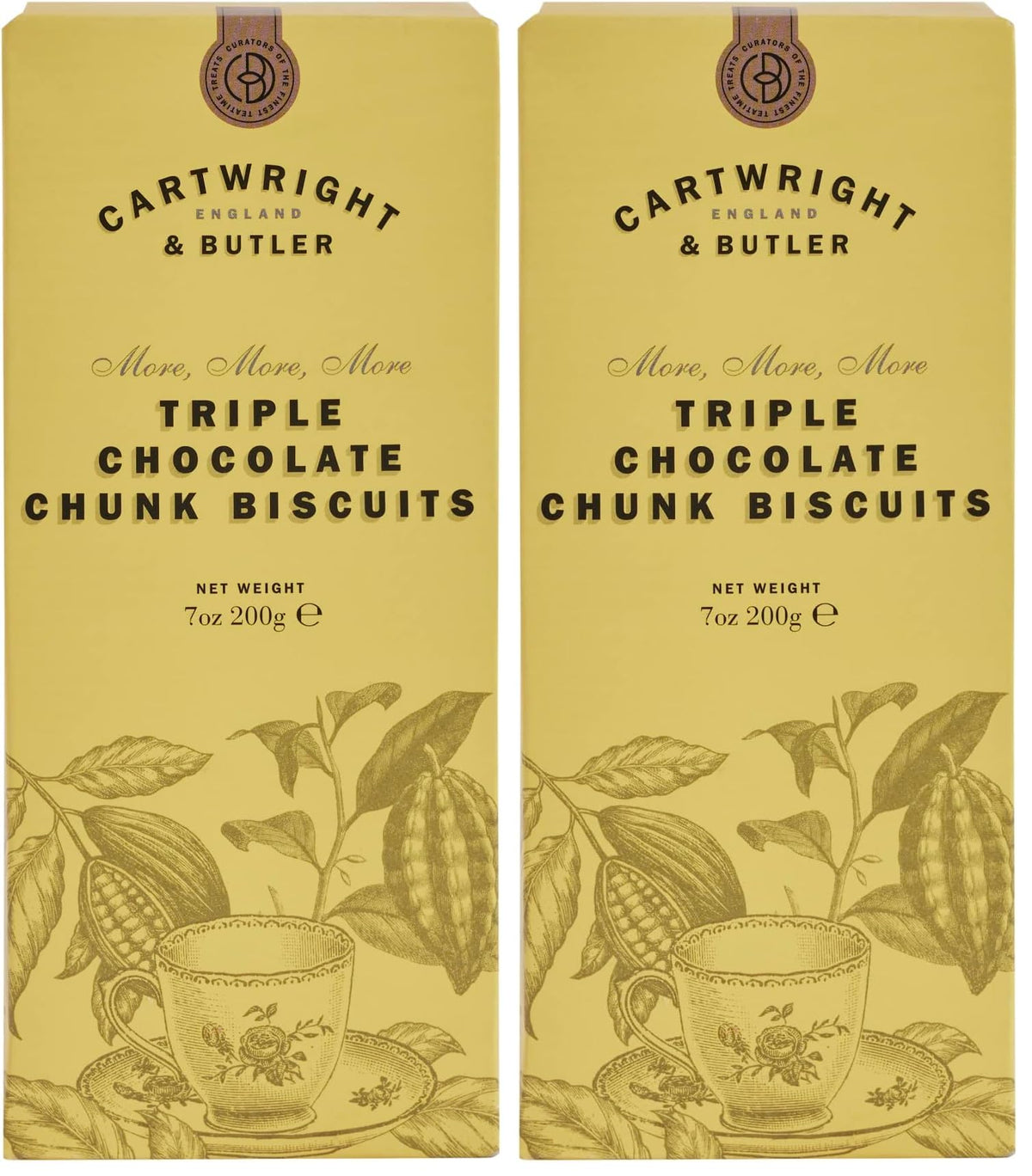 Cartwright & Butler Triple Choc Chunk Biscuits - Pack of 2 | 400g