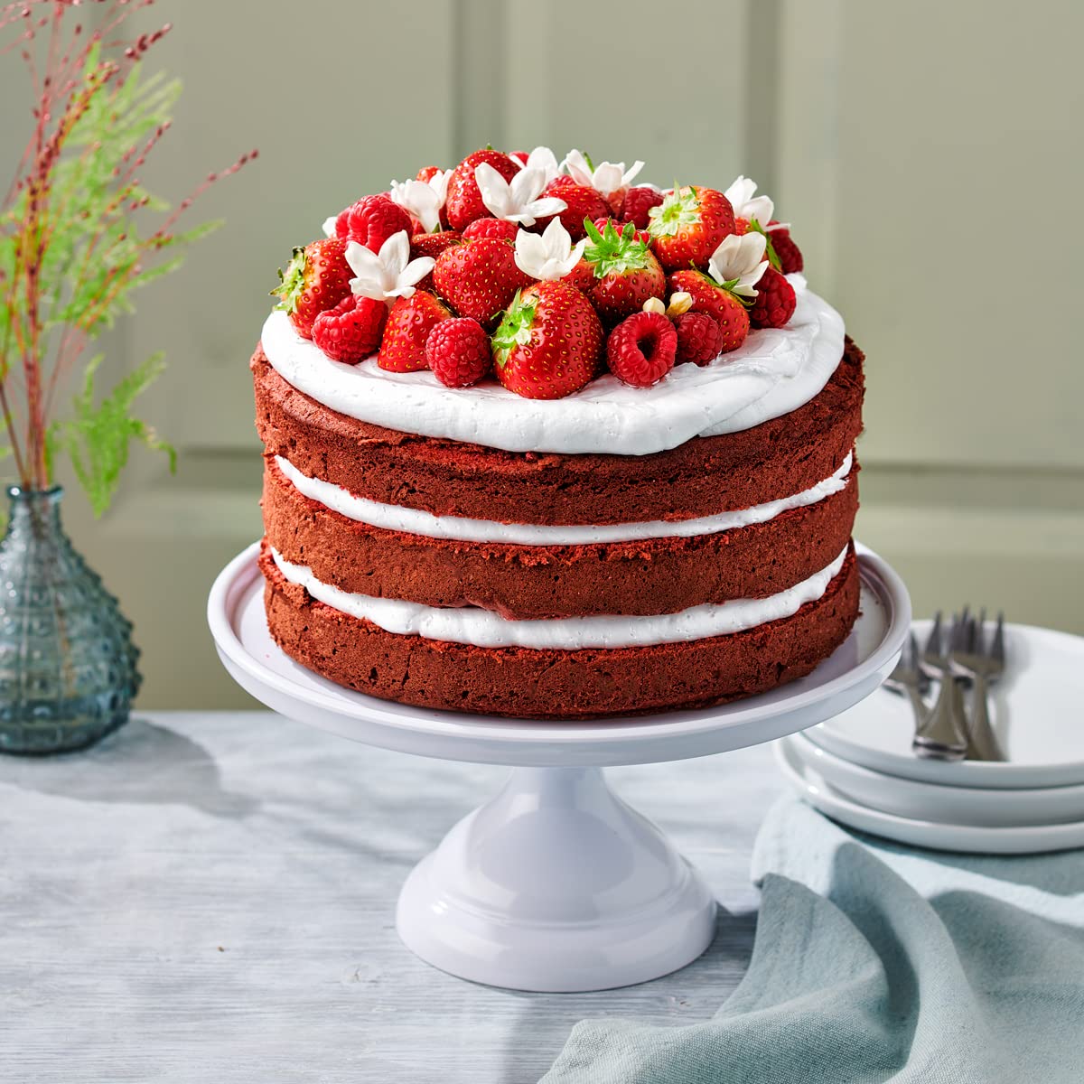 FunCakes Gluten Free Red Velvet Cake Mix - 418g | Soft & Fluffy Texture | Easy Preparation