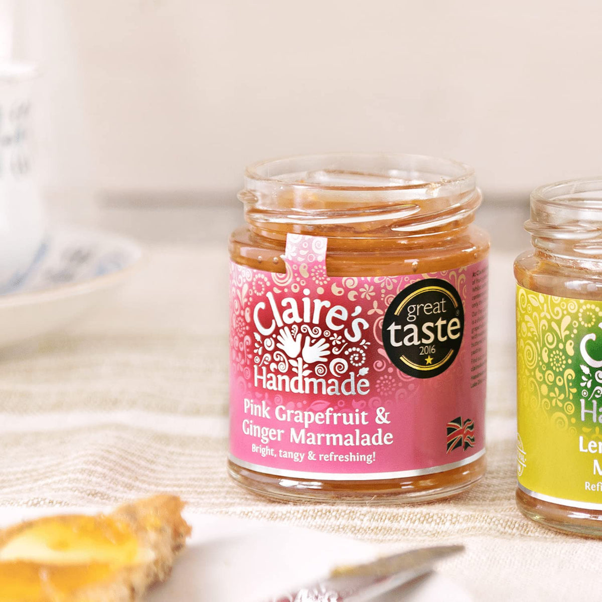Claire's Handmade Pink Grapefruit & Ginger Marmalade - 227g Jar | Vegetarian & Vegan Friendly 3