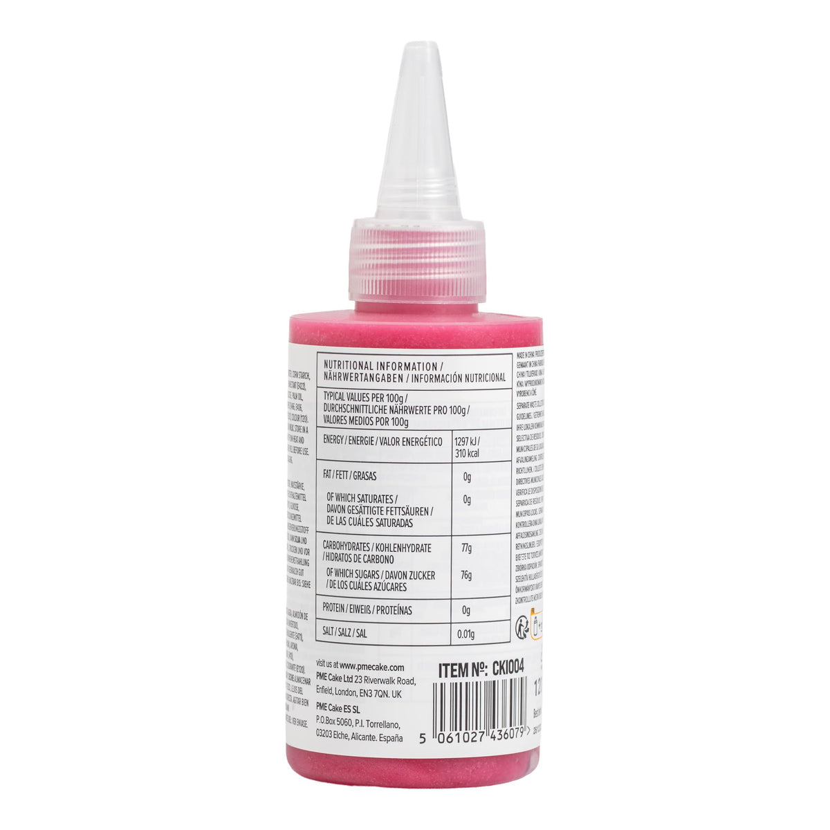 PME Pink Biscuit Icing - Ready-to-Use Squeeze Bottle | 120g 3