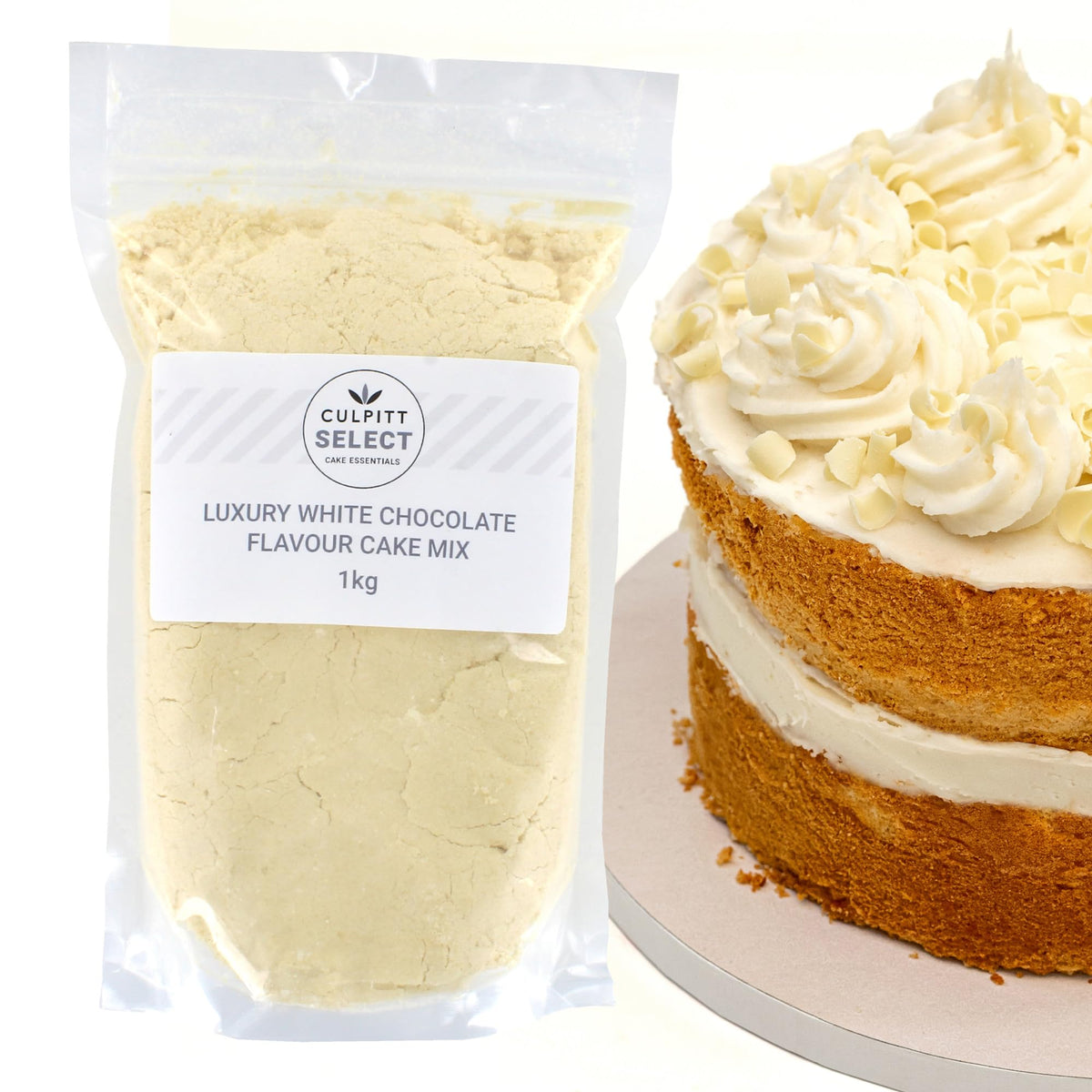 Culpitt Select White Chocolate Cake Mix - 1kg Bag | Makes 2 x 8" Cakes | Just Add Water