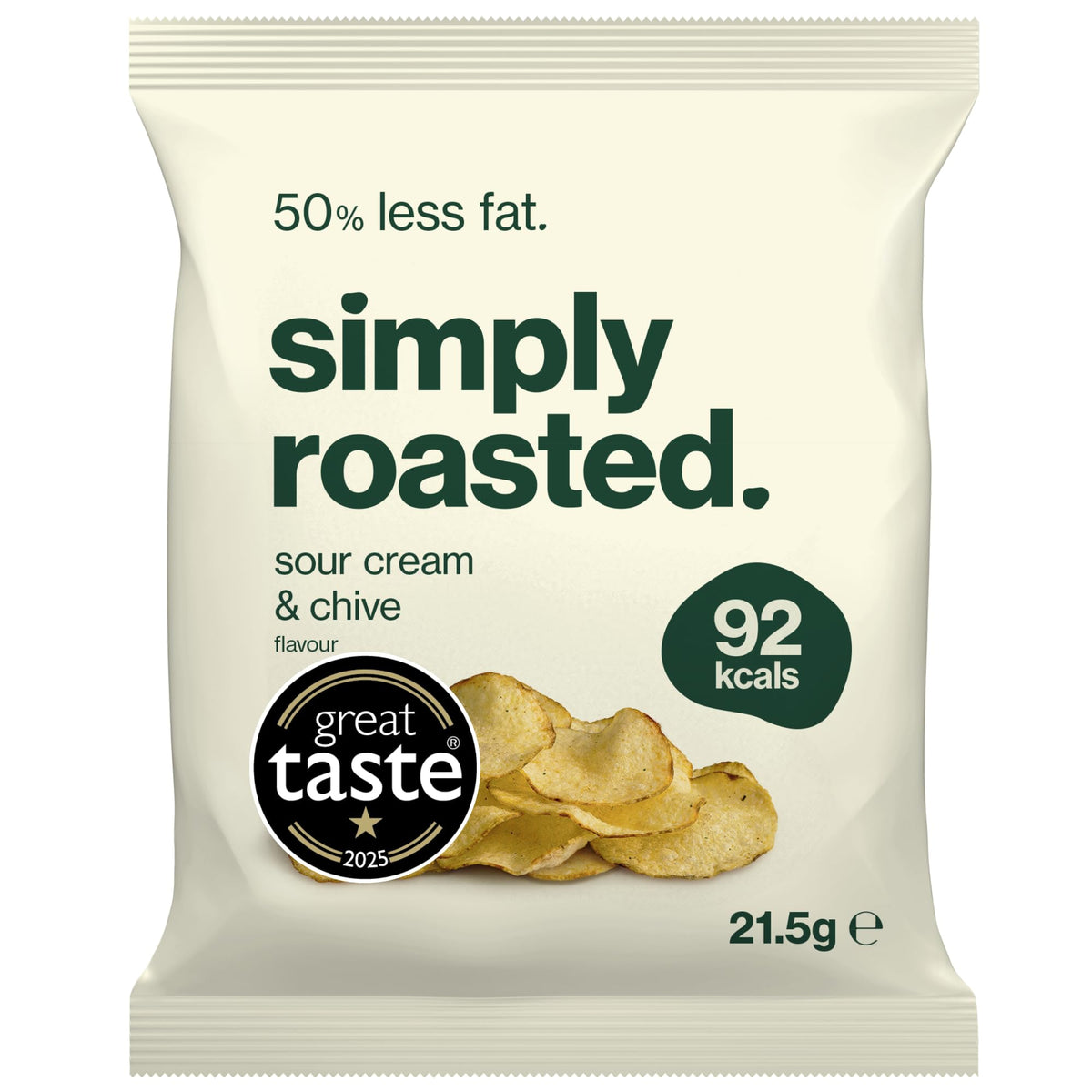 Simply Roasted Sour Cream & Chive Crisps - 50% Less Fat | 24 x 21.5g Bags | Gluten-Free 1