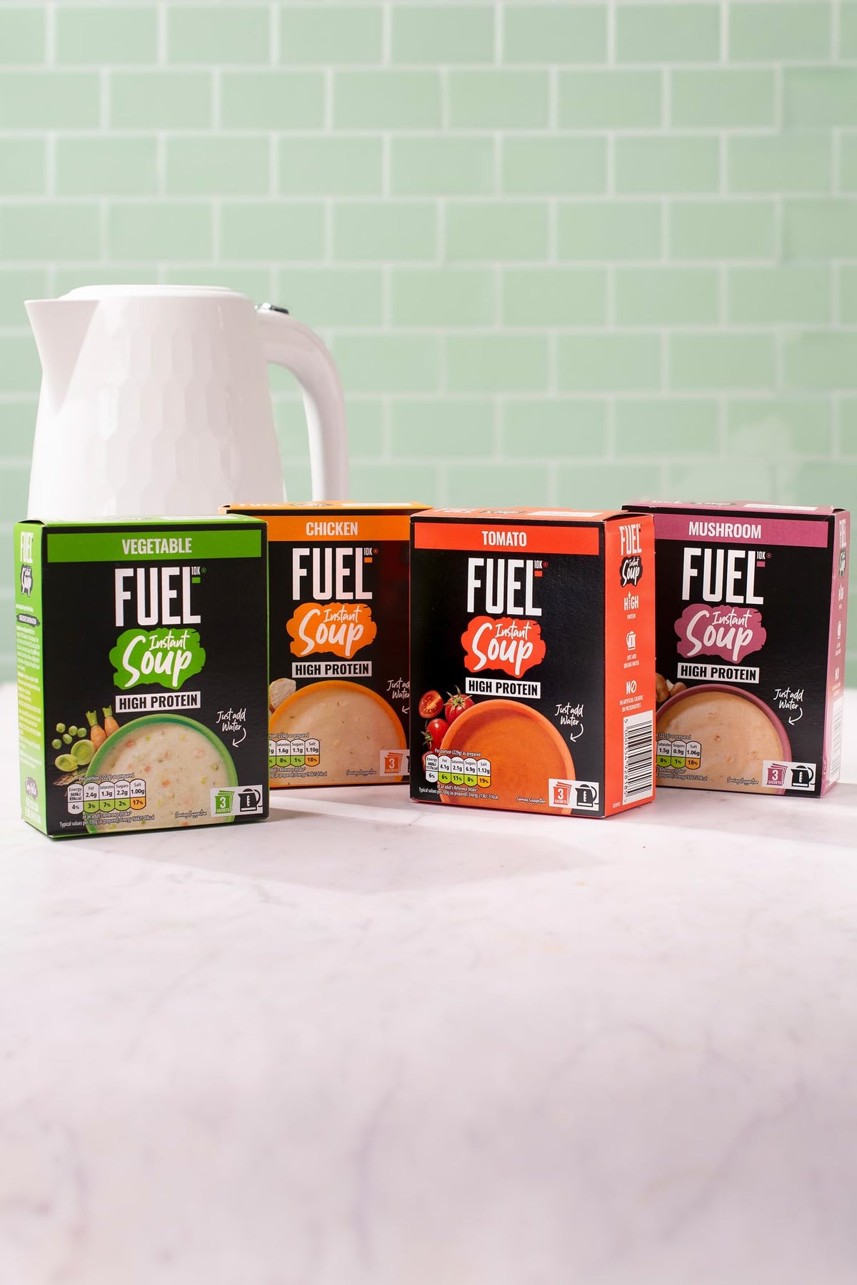 FUEL10K High Protein Mushroom Instant Soup - 27 Sachets | Vegetarian | Quick & Easy 4