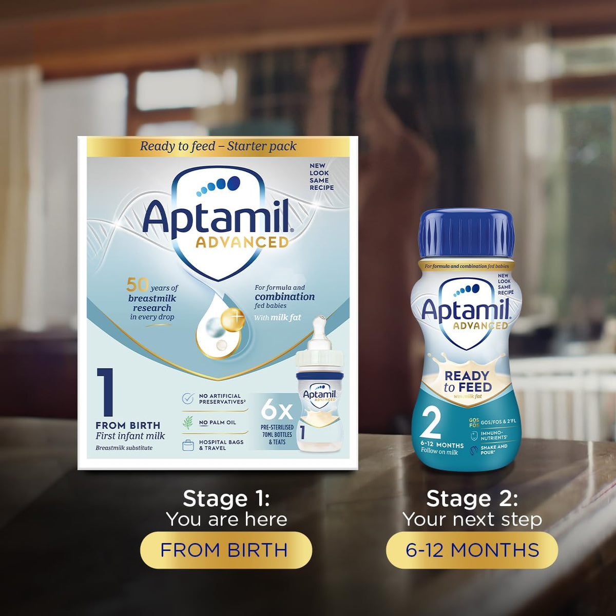 Aptamil Advanced 1 First Baby Milk Formula Starter Pack - Ready to Use Liquid, 420ml 4