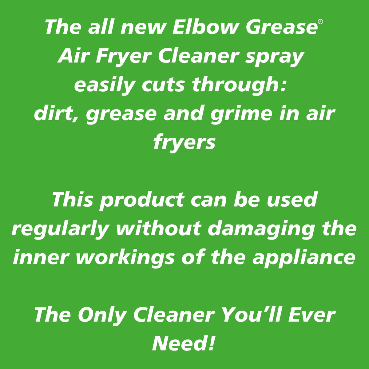 Elbow Grease Air Fryer Cleaner Spray - Cuts Grease & Grime, Lemon Scent, 500ml 6