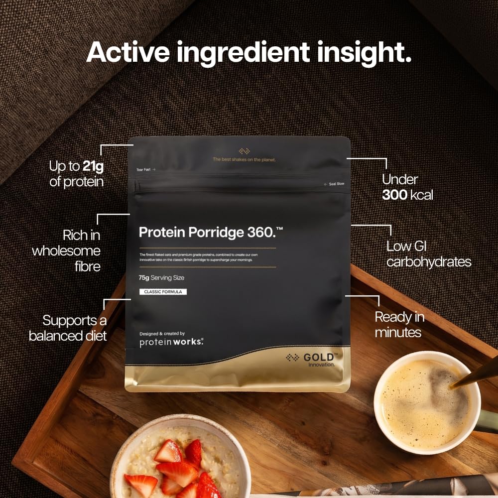 THE PROTEIN WORKS Protein Porridge 360 - Banana Choc Chip, 500g 3