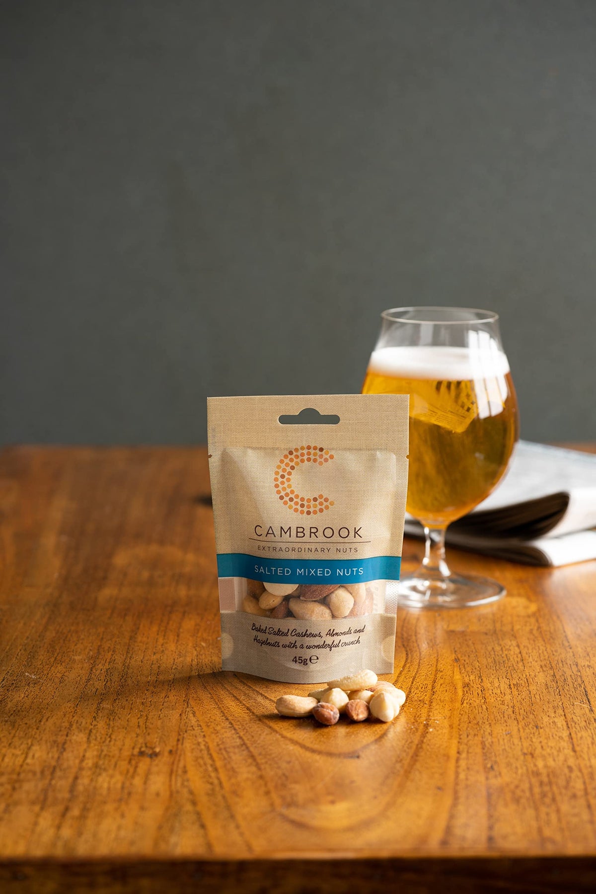 C Cambrook Extraordinary Nuts Baked & Salted Mixed Nuts - Gluten Free, Vegan Friendly | 45g Bag (Pack of 3)