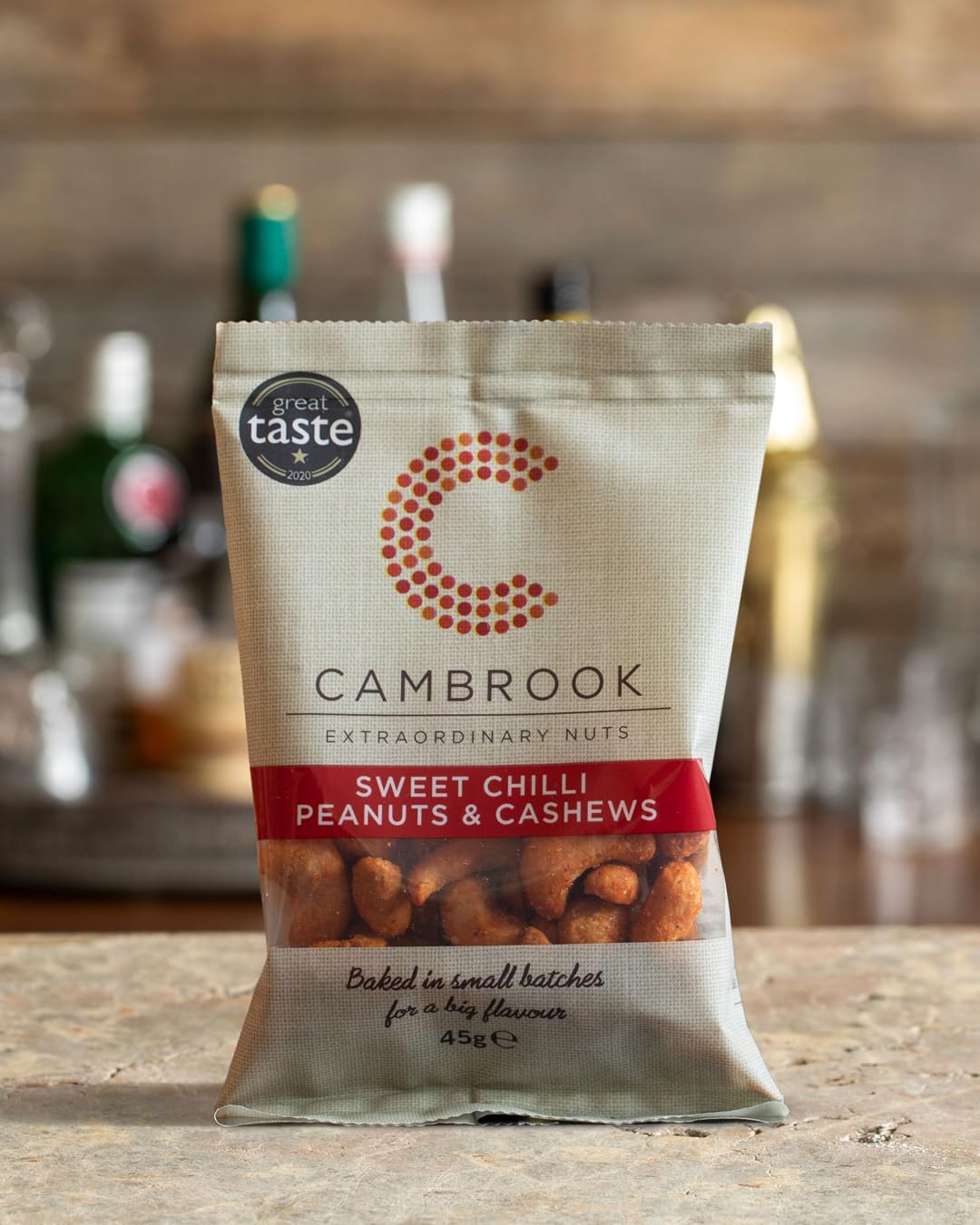 Cambrook Baked Sweet Chilli Peanuts & Cashews - 24 x 45g Bags 3