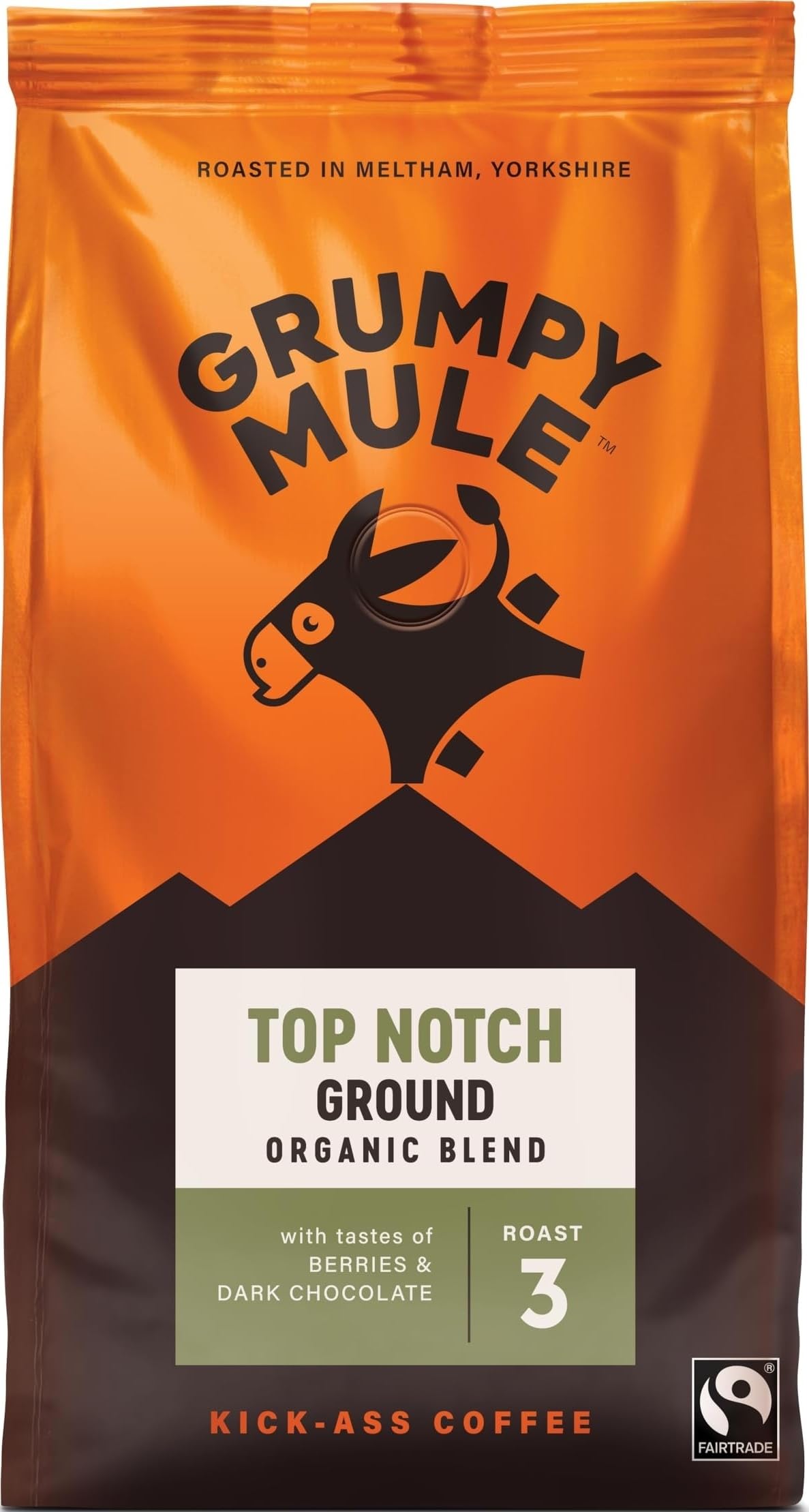 Grumpy Mule Top Notch Organic Blend Ground Coffee - Sweet & Well Rounded | 227g