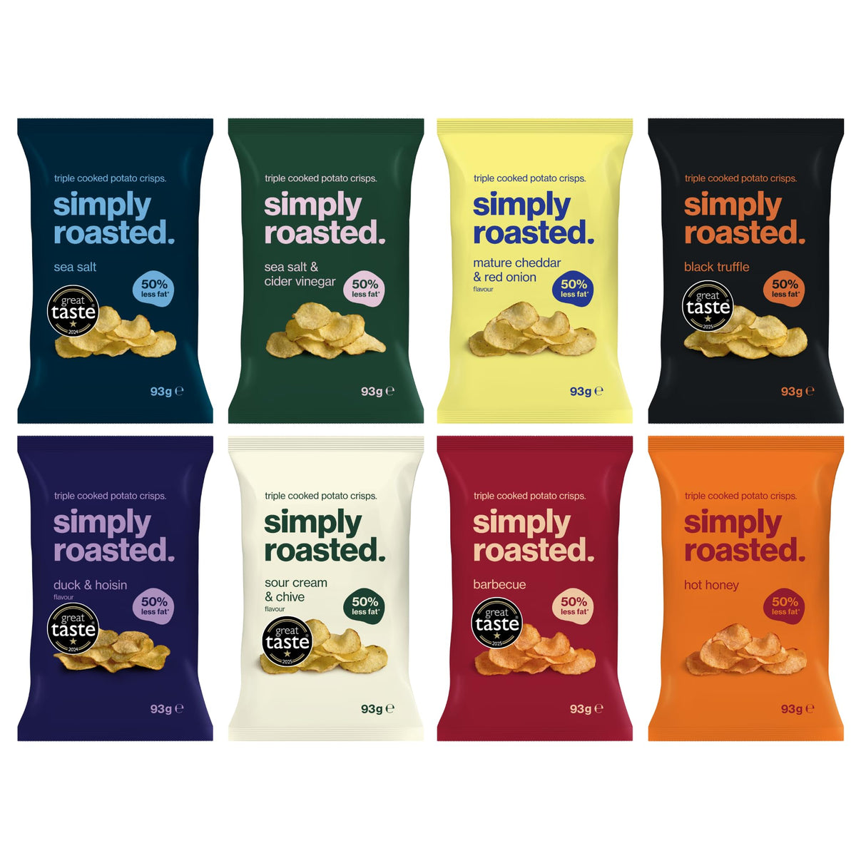 Simply Roasted Ultimate Mixed Crisps Multipack - 12 x 93g Sharer Bags