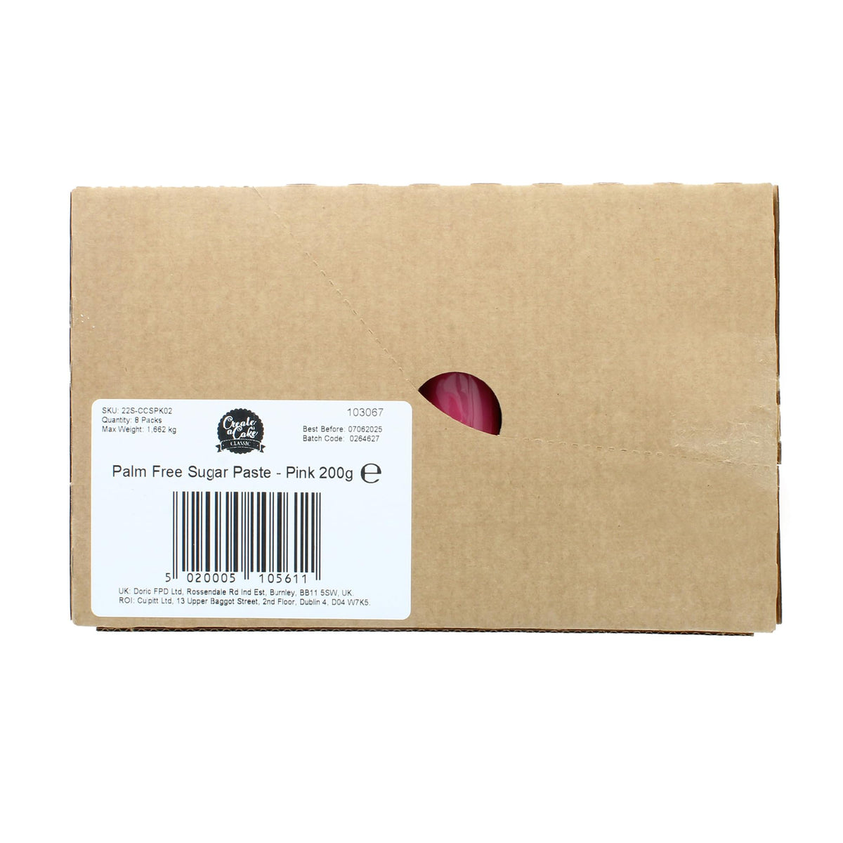 Create A Cake Pink Ready to Roll Fondant Icing - 1.6kg Pack | Palm Free Sugar Paste 6