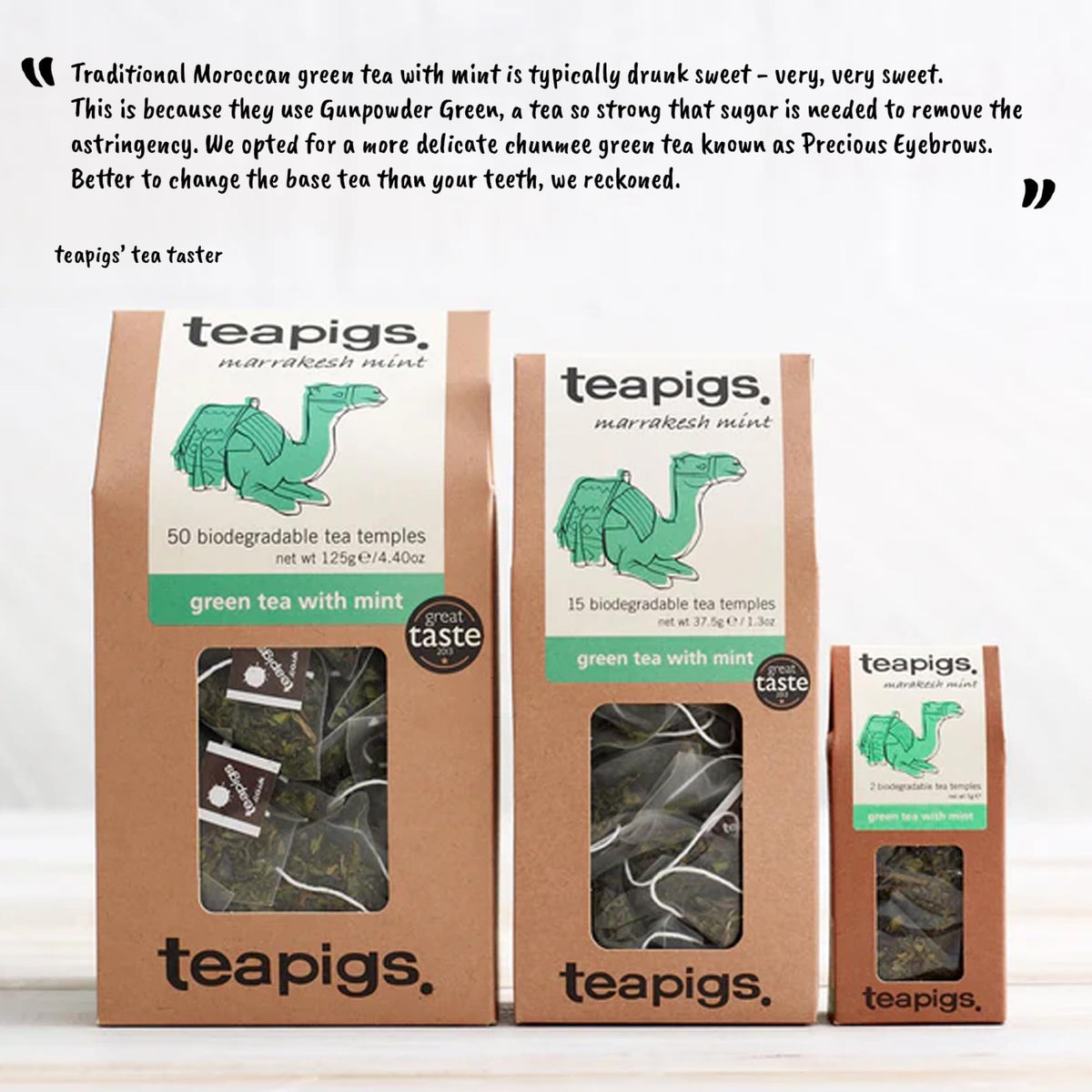 teapigs Green Tea with Mint - Traditional Moroccan Blend - 15 Count (Pack of 2) 6