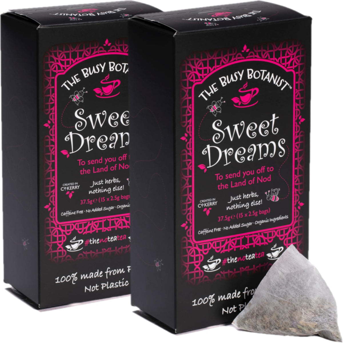 The Busy Botanist Sweet Dreams Herbal Tea - Caffeine Free, Promotes Relaxation & Sleep | 2 Count Pack