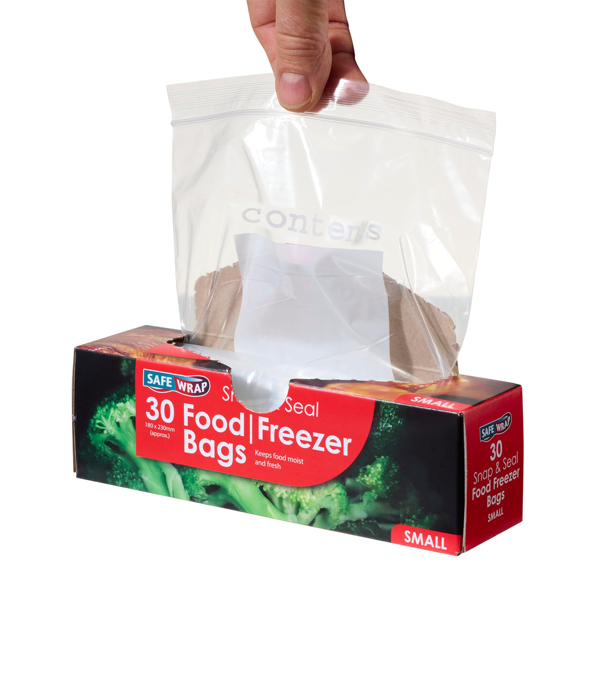 Safewrap Freezer Bags - 120 Pack | Small Size (180 x 230mm) | Snap Seal Closure 2