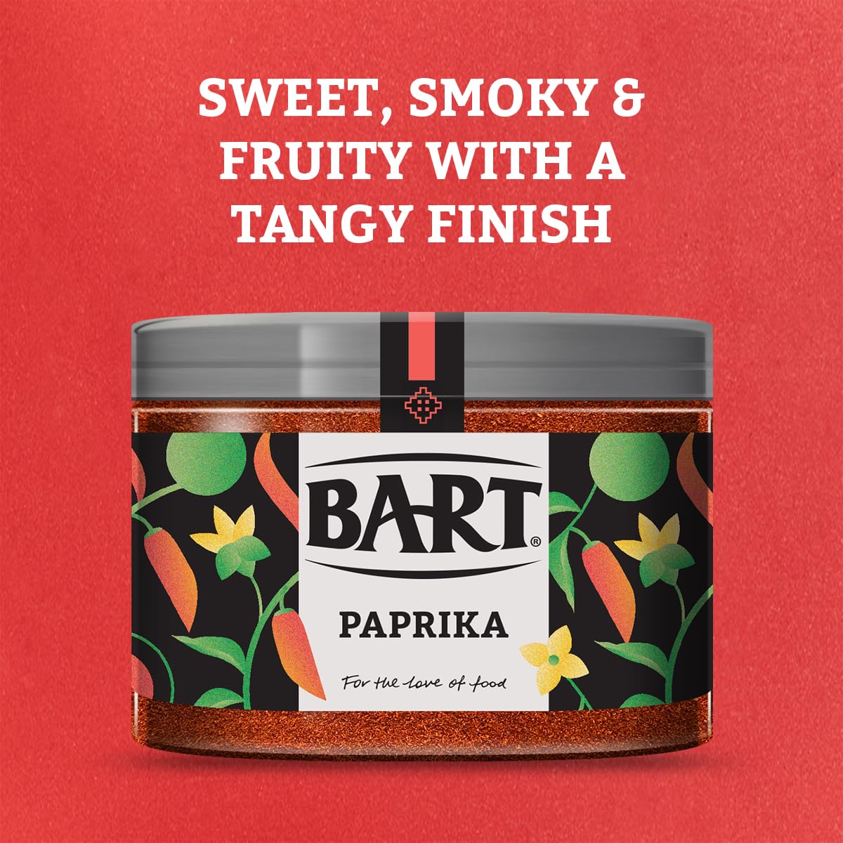 BART Sweet Paprika Powder - 250g Jar | Fruity Flavour | Ground Red Bell Peppers