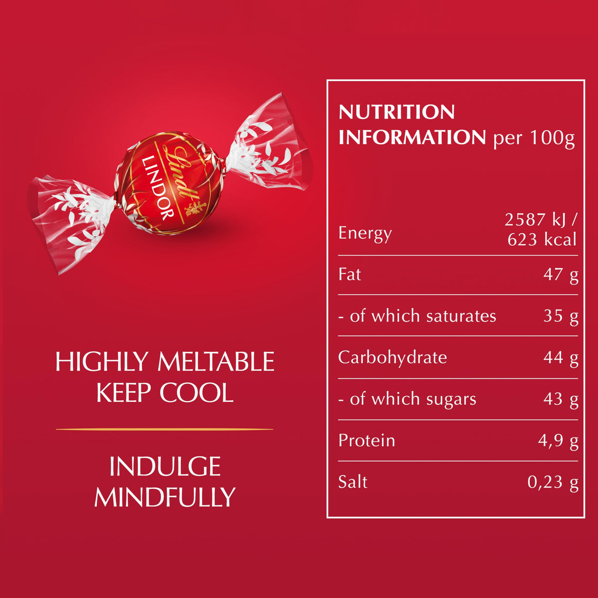 Lindt LINDOR Milk Chocolate Truffles - 1kg Bag