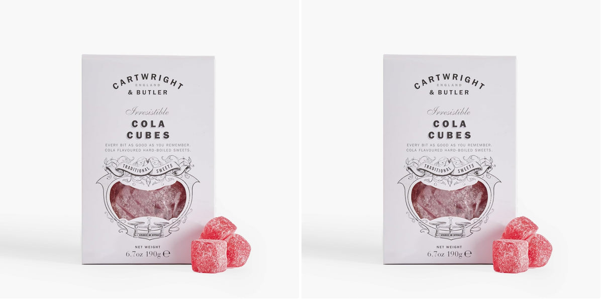 Cartwright & Butler Cola Cubes Sweets - Pack of 2