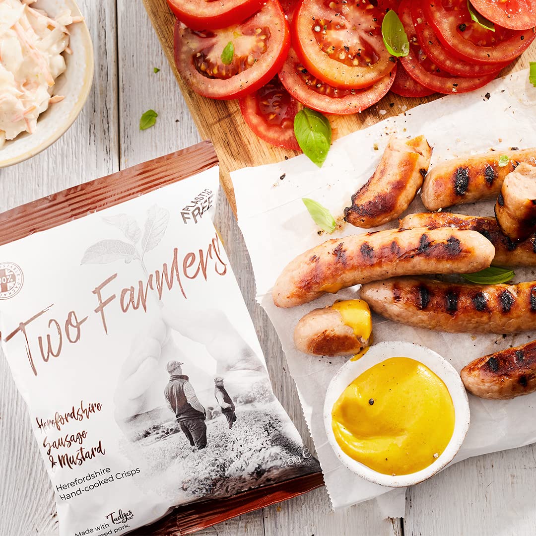 Two Farmers Herefordshire Sausage & Mustard Hand Cooked Crisps - Gluten Free | 24 x 40g Packs 2