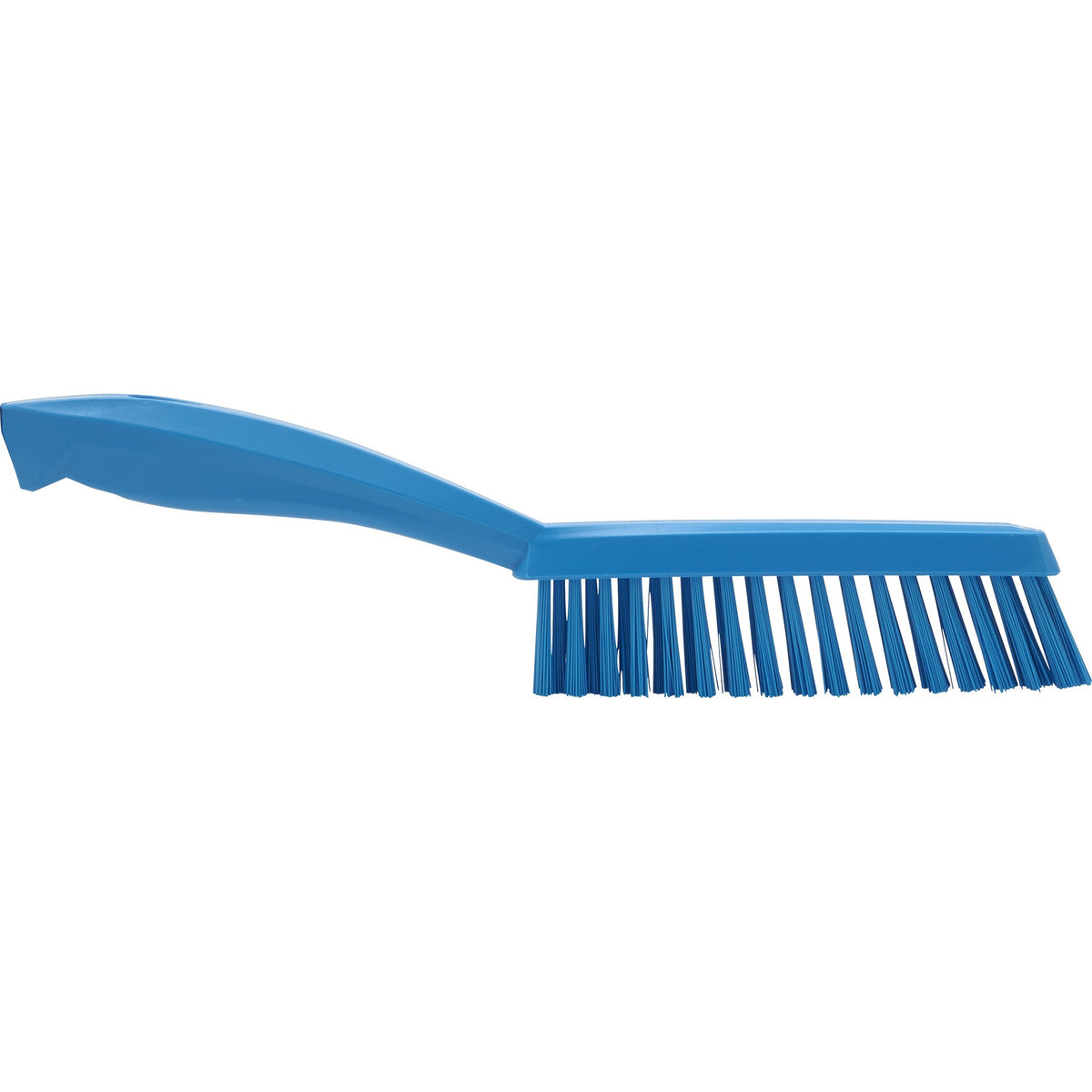 Vikan 41953 Slim Hand Brush - Stiff Bristles for Detail Cleaning & Sweeping | Blue, Pack of 2