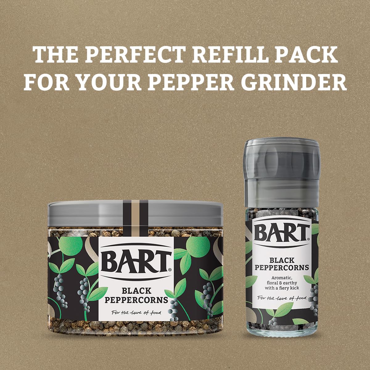 BART Black Peppercorns - Large Jar | 270g | Hot & Spicy 4