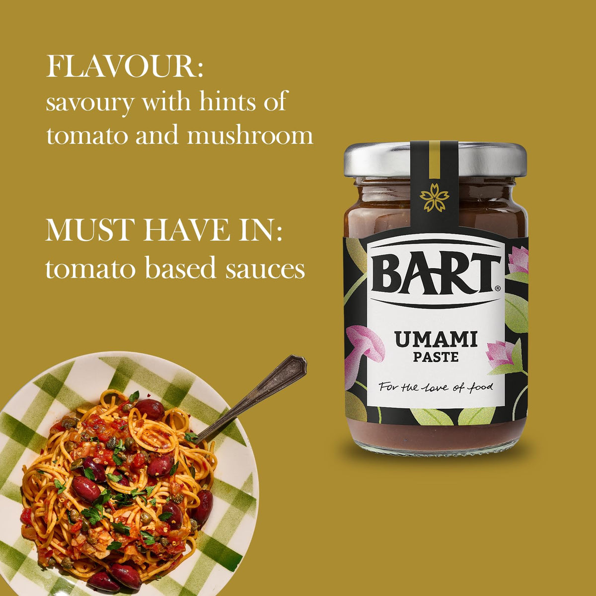 BART Umami Paste - Mushroom & Tomato Savoury Flavour | 6 x 95g Jars