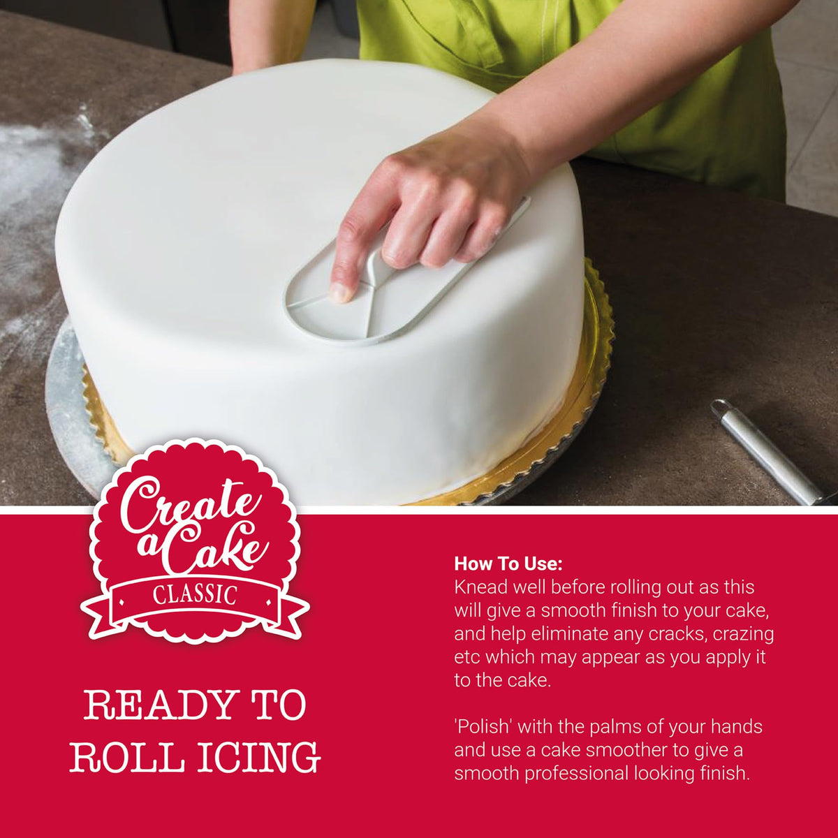 Create A Cake Yellow Ready To Roll Fondant Icing - 1.6kg Pack | Palm Free Sugar Paste