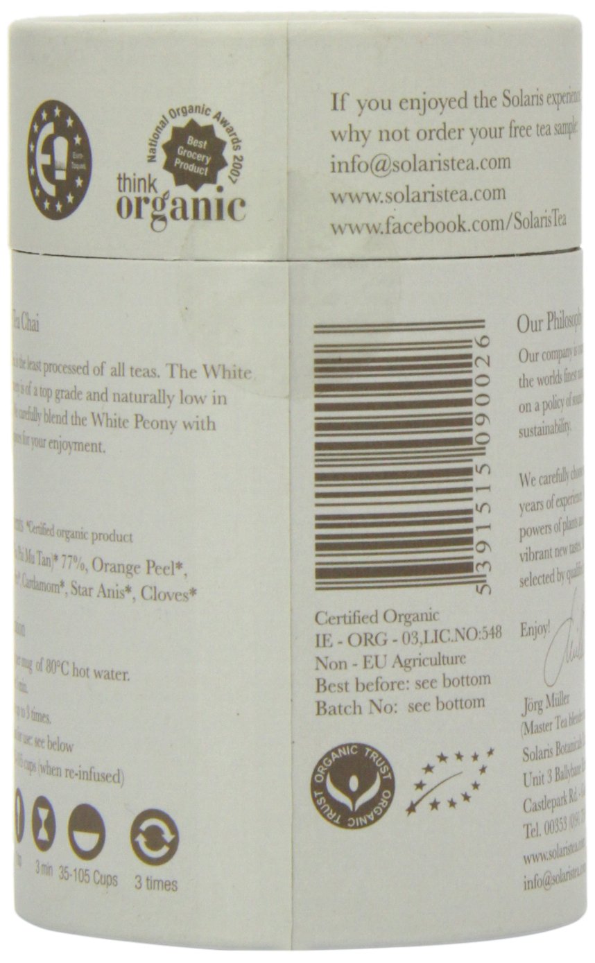 Solaris Tea Organic Loose Whole Leaf White Tea Chai - 25g | Antioxidant Rich | Immune Support 3