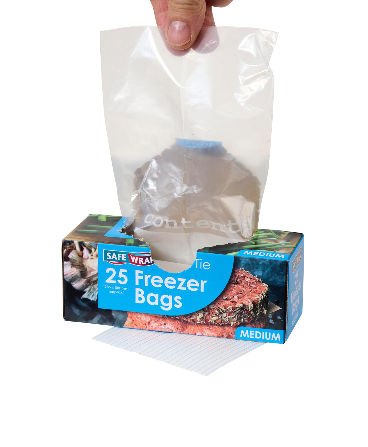 Safewrap Medium Freezer Bags - 100 Count | Extra Thick Seal | Freezer Burn Protection