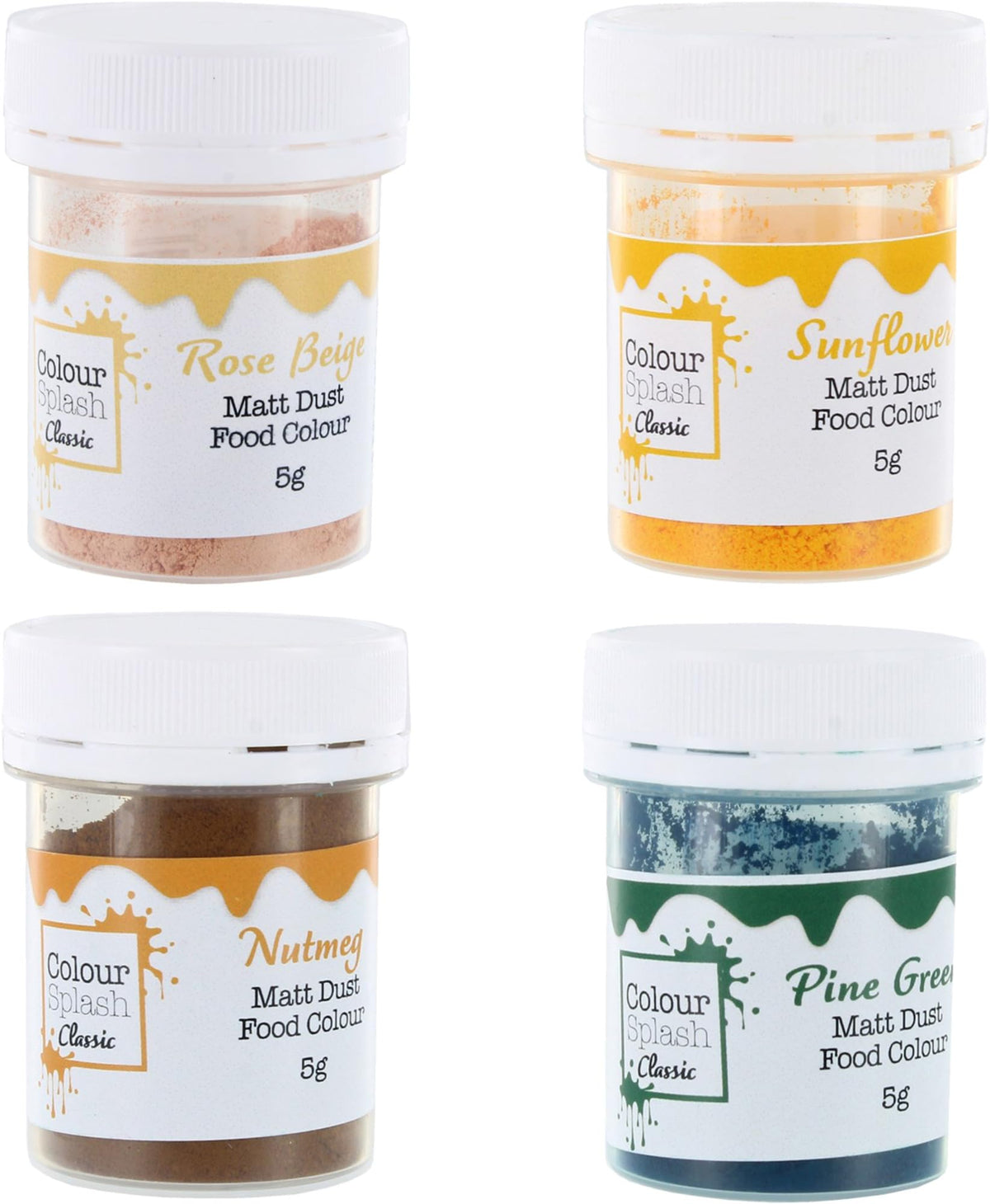 Colour Splash Naturals Food Colouring Dust Set - 4 Pack
