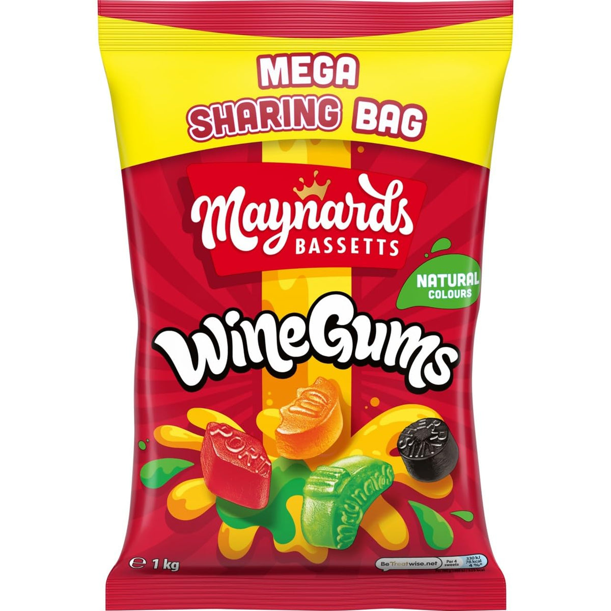 Maynards Bassetts Wine Gums - Fruity Chewy Sweets | 1 kg Bag