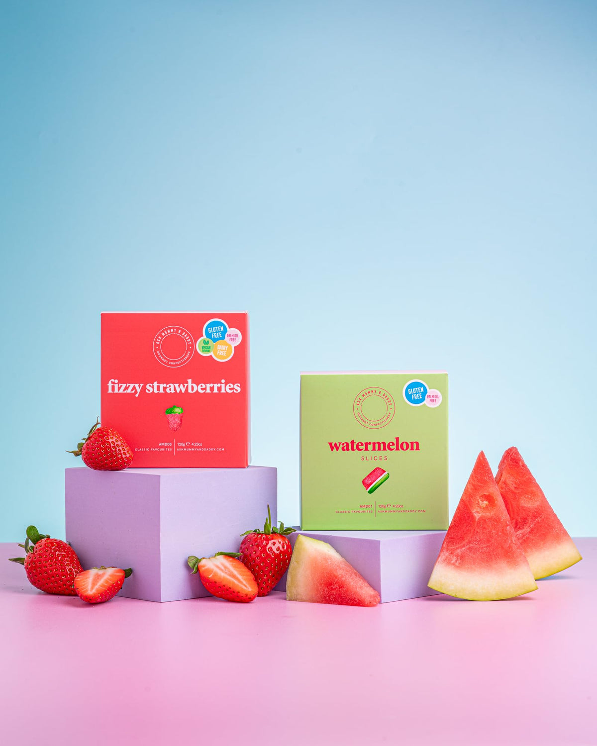 Ask Mummy & Daddy Watermelon Slices Gift Box - 120g Chewy Gummy Sweets 3