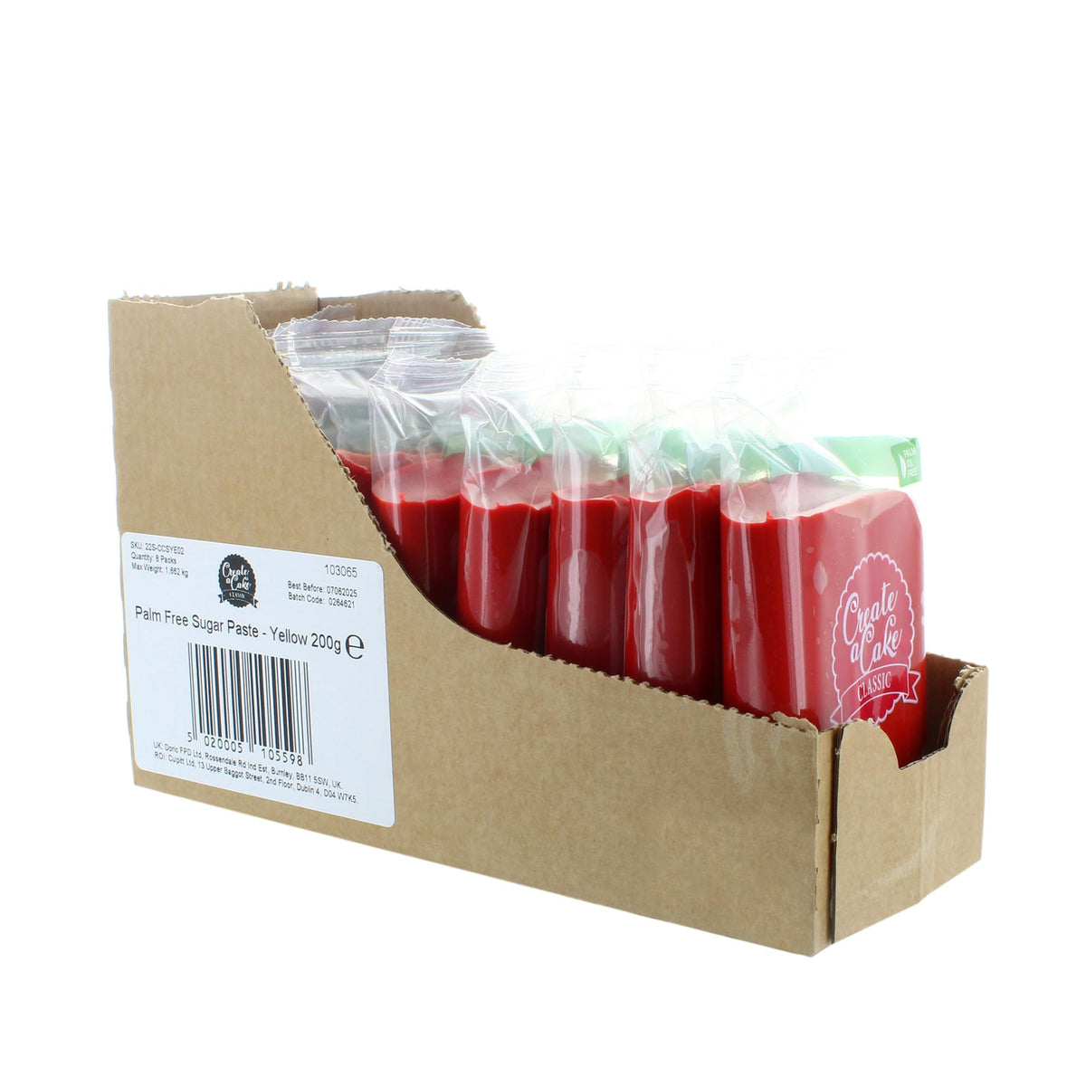 Create A Cake Ready To Roll Icing - Red Fondant Paste | 1.6kg Pack 4