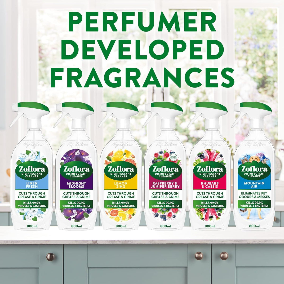 Zoflora Midnight Blooms Multipurpose Cleaner Trigger Spray - Kills 99.9% of Viruses & Bacteria, 800ml 5