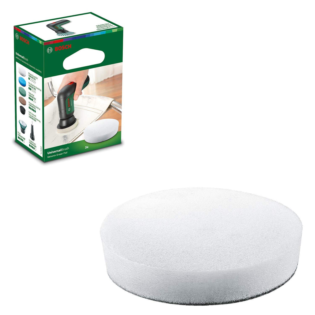 Bosch Melamine Eraser Pad for UniversalBrush - 3 Pack | Reusable | Dishwasher-Safe