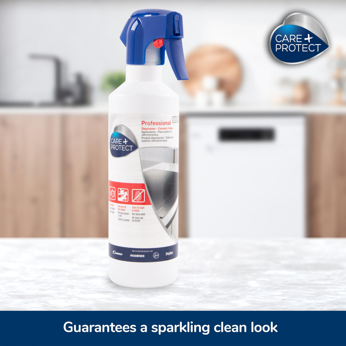 CARE + PROTECT Universal Hob Degreaser - 500ml Spray | Lemon Scent | Streak Free 6