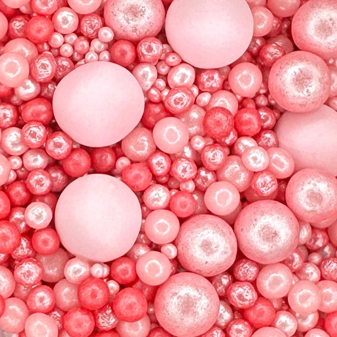 A Pinch of Pearls Mix Sprinkles - Pink Edible Cake Decorations | 30g