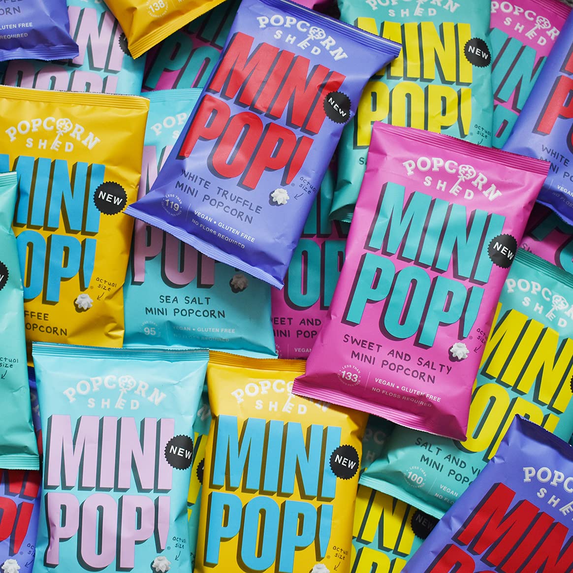 Popcorn Shed Mini Pop! Sea Salt Popcorn - Vegan, Low Calorie, Allergen Free, 20g 4